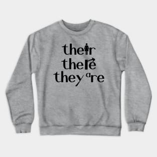 Funny Grammar Design for English Teachers and Reading Fans Crewneck Sweatshirt